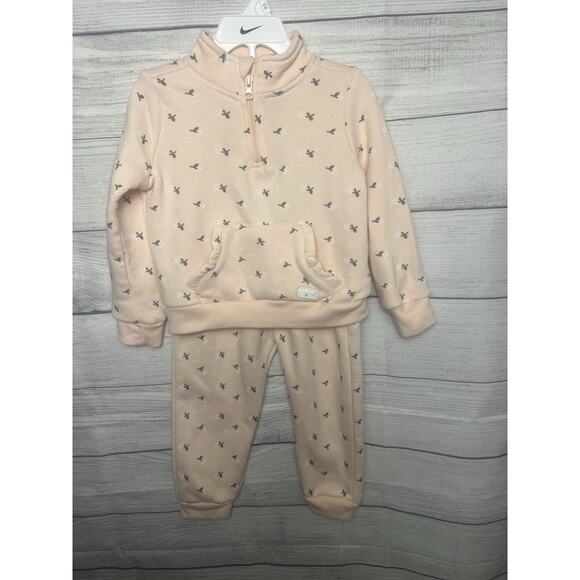 7 For All Mankind Baby 24 Months Sweat Suit 2 Piece Girls Pants Sweatshirt - Picture 1 of 7